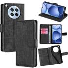 For OPPO Find X8s 5G Skin Feel Crocodile Magnetic Clasp Leather Phone Case(Black) - 1