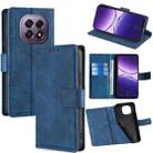 For OPPO A5 5G 2025 Global Skin Feel Crocodile Magnetic Clasp Leather Phone Case(Blue) - 1