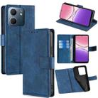 For OPPO A5x 5G Global Skin Feel Crocodile Magnetic Clasp Leather Phone Case(Blue) - 1