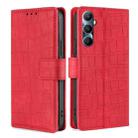 For Realme C65 4G Skin Feel Crocodile Magnetic Clasp Leather Phone Case(Red) - 1