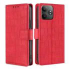 For Realme GT Neo6 SE Skin Feel Crocodile Magnetic Clasp Leather Phone Case(Red) - 1