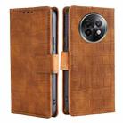 For Realme 13 Pro 5G Skin Feel Crocodile Magnetic Clasp Leather Phone Case(Brown) - 1