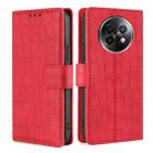 For Realme 13 Pro 5G Skin Feel Crocodile Magnetic Clasp Leather Phone Case(Red) - 1