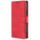 For Realme 14 Pro+ 5G Skin Feel Crocodile Magnetic Clasp Leather Phone Case(Red) - 2