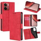 For Realme P3 Ultra 5G Skin Feel Crocodile Magnetic Clasp Leather Phone Case(Red) - 1