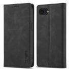 For iPhone SE 2024 LC.IMEEKE Strong Magnetism Microfiber Leather Phone Case(Black) - 1