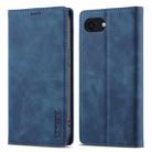 For iPhone SE 2024 LC.IMEEKE Strong Magnetic Leather Phone Case with Holder & Card Slots & Wallet(Blue) - 1