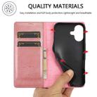 For iPhone 16 Plus LC.IMEEKE Strong Magnetism Microfiber Leather Phone Case(Rose Gold) - 3