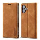 For iPhone 16 Plus LC.IMEEKE Strong Magnetism Microfiber Leather Phone Case(Brown) - 2