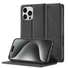 For iPhone 16 Pro LC.IMEEKE Strong Magnetism Microfiber Leather Phone Case(Black) - 1