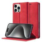 For iPhone 16 Pro Max LC.IMEEKE Strong Magnetism Microfiber Leather Phone Case(Red) - 1