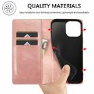 For iPhone 16 Pro Max LC.IMEEKE Strong Magnetism Microfiber Leather Phone Case(Rose Gold) - 3