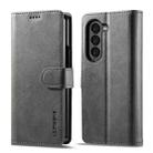 For Samsung Galaxy Z Fold6 5G LC.IMEEKE Calf Texture Leather Phone Case(Grey) - 1