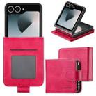 For Samsung Galaxy Z Flip7 5G LC.IMEEKE Calf Texture Leather Phone Case(Red) - 1