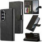 For Samsung Galaxy Z Fold7 5G LC.IMEEKE Calf Texture Leather Phone Case(Black) - 1