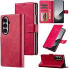 For Samsung Galaxy Z Fold7 5G LC.IMEEKE Calf Texture Leather Phone Case(Red) - 1
