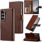 For Samsung Galaxy Z Fold7 5G LC.IMEEKE Calf Texture Leather Phone Case(Coffee) - 1