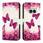 For Nothing Phone 2a 3D Painting Horizontal Flip Leather Phone Case(Rose Butterfly) - 1