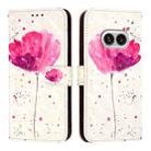 For Nothing Phone 2a 3D Painting Horizontal Flip Leather Phone Case(Flower) - 1