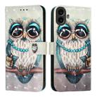 For Nothing CMF Phone 1 3D Painting Horizontal Flip Leather Phone Case(Grey Owl) - 2