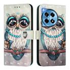 For OnePlus 12 5G Global 3D Painting Horizontal Flip Leather Phone Case(Grey Owl) - 2