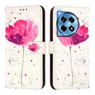 For OnePlus 12 5G Global 3D Painting Horizontal Flip Leather Phone Case(Flower) - 2