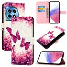 For OnePlus 12R 5G Global 3D Painting Horizontal Flip Leather Phone Case(Rose Butterfly) - 1