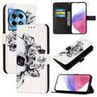 For OnePlus 12R 5G Global 3D Painting Horizontal Flip Leather Phone Case(Skull) - 1