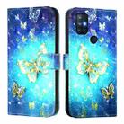 For OnePlus Nord N10 5G 3D Painting Horizontal Flip Leather Phone Case(Golden Butterfly) - 2