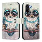 For OnePlus Ace 5 Racing 3D Painting Horizontal Flip Leather Phone Case(Grey Owl) - 2