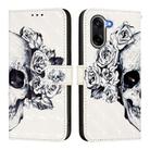 For OnePlus Ace 5 Racing 3D Painting Horizontal Flip Leather Phone Case(Skull) - 2