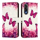 For OnePlus Ace 5 Ultra 3D Painting Horizontal Flip Leather Phone Case(Rose Butterfly) - 2