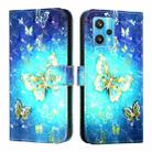 For Realme 9 4G Global / 9 Pro+ / Narzo 50 Pro 3D Painting Horizontal Flip Leather Phone Case(Golden Butterfly) - 2