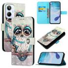 For Realme 10 4G Global 3D Painting Horizontal Flip Leather Phone Case(Grey Owl) - 1