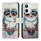 For Realme 10 4G Global 3D Painting Horizontal Flip Leather Phone Case(Grey Owl) - 2