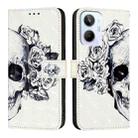 For Realme 10 4G Global 3D Painting Horizontal Flip Leather Phone Case(Skull) - 2