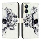 For Realme 10 Pro 5G 3D Painting Horizontal Flip Leather Phone Case(Skull) - 2