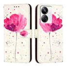 For Realme 10 Pro+ 5G 3D Painting Horizontal Flip Leather Phone Case(Flower) - 2