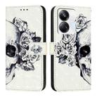 For Realme 10 Pro+ 5G 3D Painting Horizontal Flip Leather Phone Case(Skull) - 2