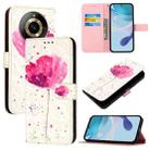 For Realme 11 4G Global 3D Painting Horizontal Flip Leather Phone Case(Flower) - 1