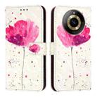 For Realme 11 4G Global 3D Painting Horizontal Flip Leather Phone Case(Flower) - 2