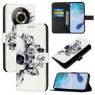 For Realme 11 4G Global 3D Painting Horizontal Flip Leather Phone Case(Skull) - 1