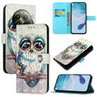 For Realme 12 Pro / Realme 12 Pro+ 3D Painting Horizontal Flip Leather Phone Case(Grey Owl) - 1