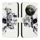 For Realme 12 Pro / Realme 12 Pro+ 3D Painting Horizontal Flip Leather Phone Case(Skull) - 2