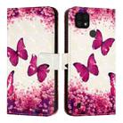 For Realme C20 / C11 2021 / C21 3D Painting Horizontal Flip Leather Phone Case(Rose Butterfly) - 2