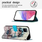 For Realme C21Y 3D Painting Horizontal Flip Leather Phone Case(Grey Owl) - 3