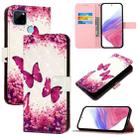 For Realme C21Y 3D Painting Horizontal Flip Leather Phone Case(Rose Butterfly) - 1