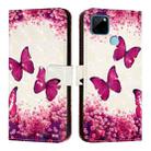 For Realme C21Y 3D Painting Horizontal Flip Leather Phone Case(Rose Butterfly) - 2