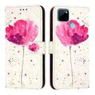 For Realme C21Y 3D Painting Horizontal Flip Leather Phone Case(Flower) - 2