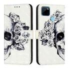 For Realme C21Y 3D Painting Horizontal Flip Leather Phone Case(Skull) - 2